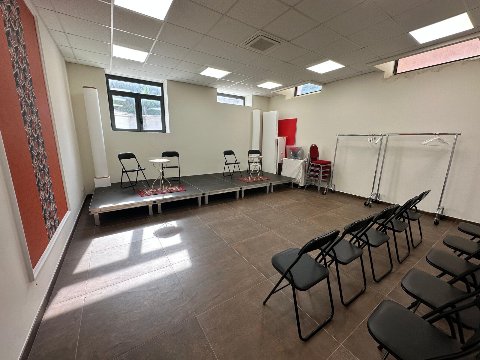 La sala dei laboratori teatrali ATLAS al Polo Giovani